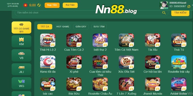 Game bài Nn88 hấp dẫn nhiều người chơi thử sức